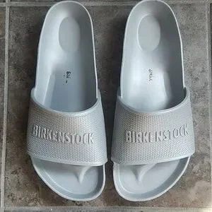 birkenstock barbados silver